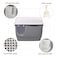 Enclosed cat litter box with Long corridor style cat litter box, Transparent door, Litter scoop, and Detachable design, Splash-proof cat toilet for Indoor/Outdoor use, 57 cm (Grey)