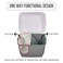 Enclosed cat litter box with Long corridor style cat litter box, Transparent door, Litter scoop, and Detachable design, Splash-proof cat toilet for Indoor/Outdoor use, 57 cm (Grey)