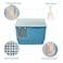Enclosed cat litter box with Long corridor style cat litter box, Transparent door, Litter scoop, and Detachable design, Splash-proof cat toilet for Indoor/Outdoor use, 57 cm (Blue)