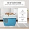 Enclosed cat litter box with Long corridor style cat litter box, Transparent door, Litter scoop, and Detachable design, Splash-proof cat toilet for Indoor/Outdoor use, 57 cm (Blue)