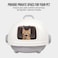 Fully enclosed cat litter box for Indoor/Outdoor use, Modern cat litter box with Portable handle, Transparent door, Litter scoop, and Non-slip design, Easy to clean, 56 cm (Grey)