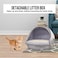 Fully enclosed cat litter box for Indoor/Outdoor use, Modern cat litter box with Portable handle, Transparent door, Litter scoop, and Non-slip design, Easy to clean, 56 cm (Grey)