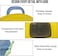 Fully enclosed cat litter box for Indoor/Outdoor use, Modern cat litter box with Portable handle, Transparent door, Litter scoop, and Non-slip design, Easy to clean, 56 cm (Yellow)