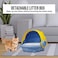Fully enclosed cat litter box for Indoor/Outdoor use, Modern cat litter box with Portable handle, Transparent door, Litter scoop, and Non-slip design, Easy to clean, 56 cm (Yellow)