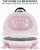 Portable plastic cat carrier, Hard-sided pet travel bag with Durable PP material, Transparent design, Ventilation holes, and Snap closure, Ideal for On-the-go with cats and small pets, 42 cm (Pink)
