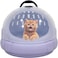Portable plastic cat carrier, Hard-sided pet travel bag with Durable PP material, Transparent design, Ventilation holes, and Snap closure, Ideal for On-the-go with cats and small pets, 42 cm (Purple)