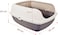 Open cat litter box for medium to large cats, High wall cat litter box with Detachable design, Raised edges, and Litter scoop, Suitable for indoor/outdoor use, Easy to clean, 54 cm (Grey)