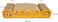 3-in-1 Multifunctional cat scratching sofa bed for Indoor cats &amp; kittens, Reversible corrugated cat scratching board with Catnip and Eco-friendly materials, protects your furniture 50cm (Yellow)