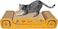 3-in-1 Multifunctional cat scratching sofa bed for Indoor cats &amp; kittens, Reversible corrugated cat scratching board with Catnip and Eco-friendly materials, protects your furniture 50cm (Yellow)