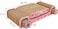 3-in-1 Multifunctional cat scratching sofa bed for Indoor cats &amp; kittens, Reversible corrugated cat scratching board with Catnip and Eco-friendly materials, protects your furniture 50cm (Pink)