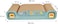 3-in-1 Multifunctional cat scratching sofa bed for Indoor cats &amp; kittens, Reversible corrugated cat scratching board with Catnip and Eco-friendly materials, protects your furniture 50cm (Green)