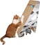 Triangle-shaped Cat scratcher cardboard with Catnip and Teasing ball, Reversible cat scratching pad for cats &amp; kittens, All-season indoor/outdoor cat toy for Climbing, Scratching &amp; Play (54 cm)