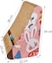 Triangle cat scratching board for indoor cats, Durable cardboard cat scratcher with Bell ball toy, Catnip, and Corrugated cardboard, Reversible cat scratcher for Claw sharpening, 34 cm (Pink)