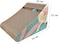 Triangle cat scratching board for indoor cats, Durable cardboard cat scratcher with Bell ball toy, Catnip, and Corrugated cardboard, Reversible cat scratcher for Claw sharpening, 34 cm (Green)