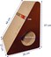 Dual-sided triangle cat scratcher with Catnip, Cat tunnel and Interactive ball, Reversible corrugated cat scratcher for indoor cats &amp; kittens, Cat relaxation spot, 37 cm (Chocolate)