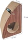 Triangular cat scratching board for Indoor cats, Reversible cat scratcher with Built-in teasing ball, Catnip, and Cat tunnel, Durable corrugated cat scratching cardboard for Play, 39 cm (Chocolate)