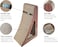 Cat scratching board for Indoor cats, Triangular cardboard with Play tunnel, Built-in teasing ball, and Catnip, Durable corrugated cat scratcher for playing and scratching, 55 cm (Chocolate)