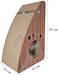 Cat scratching board for Indoor cats, Sturdy triangle corrugated cat scratcher with Catnip, built-in teasing ball, and Cat tunnel, Interactive cat toy for Claw sharpening &amp; Play, 55 cm (Chocolate)