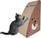 Cat scratching board for Indoor cats, Sturdy triangle corrugated cat scratcher with Catnip, built-in teasing ball, and Cat tunnel, Interactive cat toy for Claw sharpening &amp; Play, 55 cm (Chocolate)