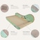 Cat scratcher cardboard sofa bed couch for Indoor cats &amp; kittens, Reversible double-sided cardboard scratcher lounge with Catnip and Corrugated cardboard, Ideal for Claw care, 48 cm (Green)