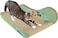 Cat scratcher cardboard sofa bed couch for Indoor cats &amp; kittens, Reversible double-sided cardboard scratcher lounge with Catnip and Corrugated cardboard, Ideal for Claw care, 48 cm (Green)