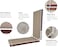L-shaped cat scratcher cardboard for Indoor cats &amp; kittens, Reversible wall-mounted cat scratcher with Sturdy metal frame, Catnip, and Adjustable design, Ideal for Cats&rsquo; claw grinding (44 cm)