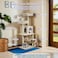 Multi-level cat tree tower for Indoor cats, Cat climbing frame with Double soft perches, Cozy cat condo, Sisal scratching post, Spacious hammock, and Self-grooming brush 145 cm (Beige)