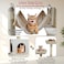 Multi-level cat tree tower for Indoor cats, Cat climbing frame with Double soft perches, Cozy cat condo, Sisal scratching post, Spacious hammock, and Self-grooming brush 145 cm (Beige)