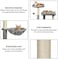 Multi-level cat tree with Cat toy mouse, Double perches, Scratching post, Cozy hammocks, Cozy cat condo, and Climbing ladder, Durable climbing tower for indoor cats, Easy to assemble, 182 cm (Grey)