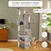 Multi-level cat tree with Cat toy mouse, Double perches, Scratching post, Cozy hammocks, Cozy cat condo, and Climbing ladder, Durable climbing tower for indoor cats, Easy to assemble, 182 cm (Grey)