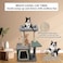Cat tree scratching post for Indoor cats &amp; kittens, Durable cat tree activity center with Padded perch, Sisal scratching post, Squeaking cat toys, and Cozy cat condo, Easy assembly 86 cm (green)