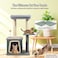 Cat tree scratching post for Indoor cats &amp; kittens, Durable cat tree activity center with Padded perch, Sisal scratching post, Squeaking cat toys, and Cozy cat condo, Easy assembly 86 cm (green)