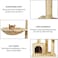 Cat tree tower activity center with Squeaking cat toys, Padded perch, Sisal scratching post, Cozy hammock, and Spacious cat condo, Multi-level cat tree for indoor cats, 108 cm (Beige)