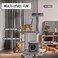 Cat tree tower with Squeak mouse cat toy, Curved perch, Sisal scratching post, and Cozy cat condo, Modern cat tree activity center for Indoor cats &amp; kittens, Easy to assemble 102 cm (Grey)