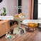 Cat tree activity center with Rattan wicker basket, Squeaky mouse cat toy, Sisal scratching post, and Sturdy base, Durable cat tree climbing frame for indoor cats 53 cm (Beige)