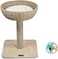 Cat tree activity center with Rattan wicker basket, Squeaky mouse cat toy, Sisal scratching post, and Sturdy base, Durable cat tree climbing frame for indoor cats 53 cm (Beige)