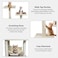 Multi-level cat tree tower with Double perches, Sisal scratching post, Cozy cat condo, Soft hammock, and Climbing ladder, Cat tree activity center for indoor cats, 124 cm (Beige)