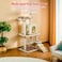 Multi-level cat tree tower with Double perches, Sisal scratching post, Cozy cat condo, Soft hammock, and Climbing ladder, Cat tree activity center for indoor cats, 124 cm (Beige)