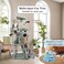 Multi-level cat tree tower with Cat turntable toys, Plush perches, Dangling balls, Sisal scratching post, Cozy cat condos, and Climbing ladder, Cat tree activity center for indoor cats 125 cm (Grey)