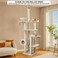 Tall cat tree climbing frame for Indoor cats, Floor-to-Ceiling cat tree tower with Adjustable Height, Scratching post, Curved perch, Cozy hammock, Tunnel, and Spacious cat condo, 250 cm (Beige)