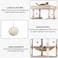 Multi-level cat tree tower for Large cats, Cat climbing frame with Large perch, Cozy hammock, Hanging balls, and Spacious cat condo, Suitable for Indoor Play &amp; Relaxation, 195 cm (Khaki)