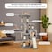 Multi-level cat tree tower with Padded perches, Dangling ball, Scratching post, Cozy hammock, Spacious cat condo, and Scratching ladder, Cat tree tower activity center for Indoor cats, 126 cm (Grey)