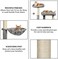 Multi-level cat tree with Double perches, Sisal scratching post, Cozy hammock, Cozy cat condo, and Climbing ladder, Durable climbing tower for indoor cats, Easy to assemble 182 cm (Grey)