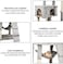 Multi-level cat tree with Double perches, Sisal scratching post, Cozy hammock, Cozy cat condo, and Climbing ladder, Durable climbing tower for indoor cats, Easy to assemble 182 cm (Grey)