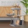 Cat tree tower for Indoor cats &amp; kittens, Multifunctional cat climbing tree with Self-grooming brush, Padded perch, Dangling ball, and Spacious cat condo, Easy to assemble, 78 cm (Grey)