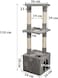 Indoor cat tree tower with Natural sisal scratching post, Standing perch, and Spacious cat condo, Durable Space-saving design for cats &amp; kittens, Easy to assemble, 110 cm (Grey)