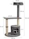 Cat tree tower with Curved perch, Sisal scratching post, and Cozy cat condo, Durable multi-level cat climbing tower for Indoor cats &amp; kittens, Easy to assemble, 102 cm (Grey)