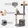 Cat tree tower with Curved perch, Sisal scratching post, and Cozy cat condo, Durable multi-level cat climbing tower for Indoor cats &amp; kittens, Easy to assemble, 102 cm (Grey)