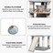 Multi-level cat tree tower for indoor cats Sturdy climbing structure with Padded perches, Dangling ball, Double cat condos, and Sisal scratching board, Easy to assemble, 163 cm (Grey)