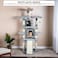 Multi-level cat tree tower for indoor cats Sturdy climbing structure with Padded perches, Dangling ball, Double cat condos, and Sisal scratching board, Easy to assemble, 163 cm (Grey)